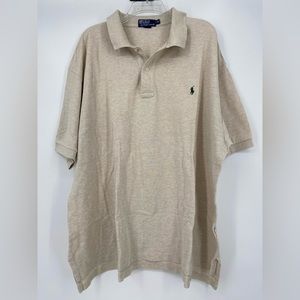 Polo by Ralph Lauren, Men’s, Short Sleeve, Oatmeal Color Shirt, SZ 3XB, Like New